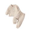Autumn Winter Warm Outfits Newborn Infant Baby Girl Boy Cute Long Sleeve Solid 2t Boys Clothes (Beige, 9-12 Months) view 1