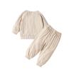 Autumn Winter Warm Outfits Newborn Infant Baby Girl Boy Cute Long Sleeve Solid 2t Boys Clothes (Beige, 9-12 Months) view 3
