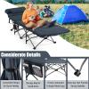 Goplus Camping Cot, Folding Camping Cot with Mattress, Pillow, Carry Bag, Storage Pocket, Camping Bed Military Cot for Home Office Nap Hiking, Heavy-Duty Portable Sleeping Cot for Adults Kids (Blue) view 4