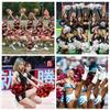 GUIFIER 2 Pack 6 Inches Metallic Cheerleading Pom Poms, Cheer Pom Pom with Baton Handle, Pompoms Cheerleader for Kids Girls Cheering Squad (Gold) view 4
