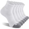 FITRELL 6 Pack Men's Athletic Ankle Socks Cushioned Sports Running Socks, Shoe Size 7-9, White view 1