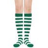 American Trends Womens Athletic Socks Knee High Socks Stockings Casual Stripes Tube Socks 1 Pack Green White Stripes view 2