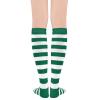 American Trends Womens Athletic Socks Knee High Socks Stockings Casual Stripes Tube Socks 1 Pack Green White Stripes view 3