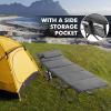 Tangkula Camping Cot for Adults, Folding Sleeping Cot with Removable Mattress, Pillow, Side Pocket, Portable Indoor Outdoor Cot Bed with Carry Bags for Travel, Camp, Office, Home (Grey) view 2