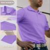 TACVASEN Mens Golf Shirt Dry Fit Mens Polo Shirts Short Sleeve Performance Golf Polos for Men with Collar Work Shirts Light Purple, L view 2