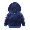 MYGBCPJS Boys Girls 2 Pcs Velour Tracksuit Sweatsuit Toddler Kids Long Sleeve Pullover Hoodie + Elastic Waist Sweatpants Set view 2