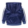 MYGBCPJS Boys Girls 2 Pcs Velour Tracksuit Sweatsuit Toddler Kids Long Sleeve Pullover Hoodie + Elastic Waist Sweatpants Set view 3