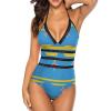 Aruba Flag Womens One Piece Swimsuits Tummy Control Swimwear Bathing Suits Monokini Black view 1