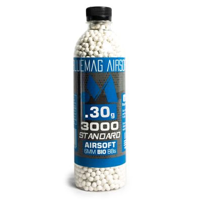 BlueMag Airsoft Biodegradable 6mm Airsoft BBS .30g 3000ct - Seamless Finish - Polished to Perfection - for All 6mm Airsoft Guns