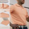 TACVASEN Mens Golf Shirt Dry Fit Mens Polo Shirts Short Sleeve Performance Golf Polos for Men with Collar Work Shirts Apricot, M view 2