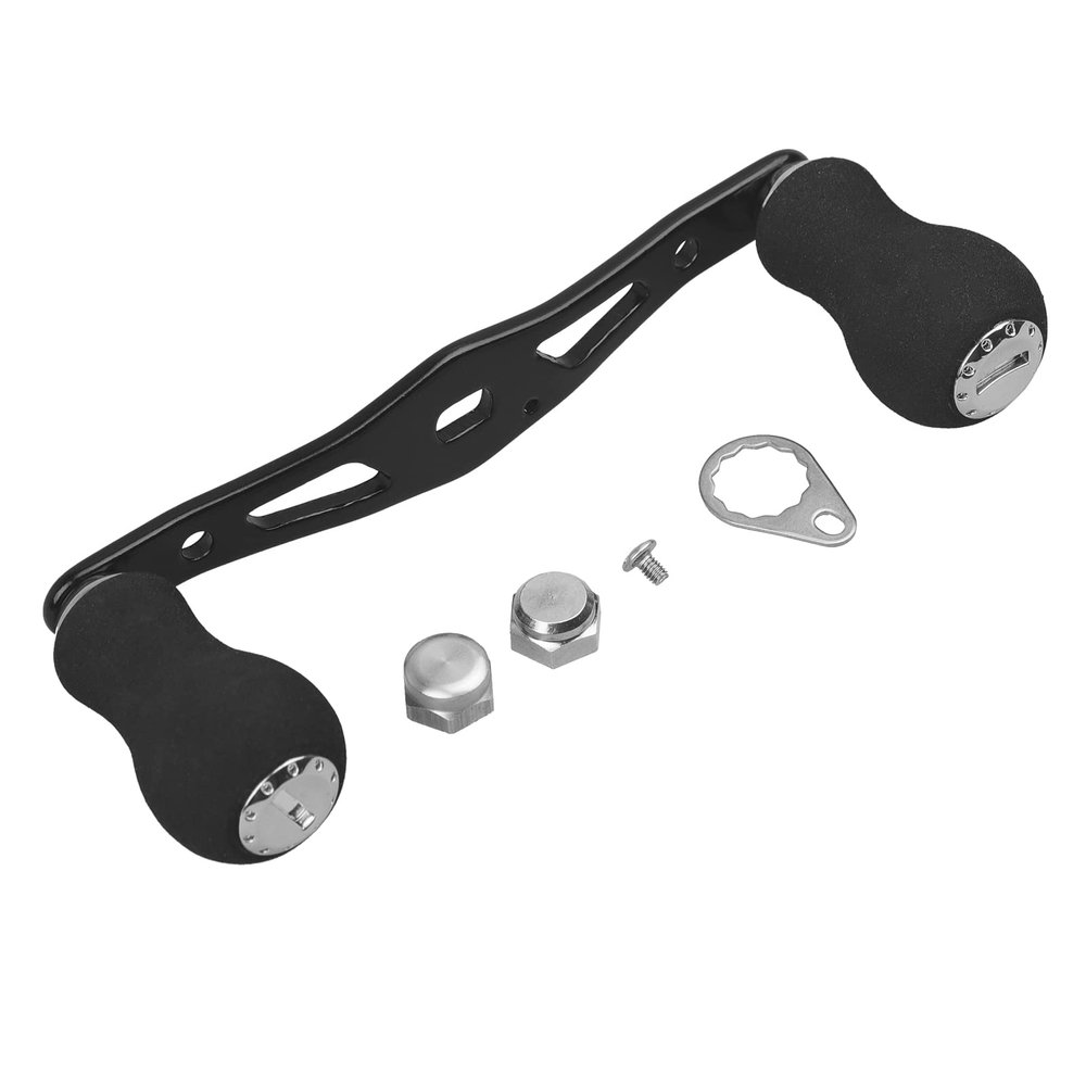 Fishing Reel Handle, Replacement Fishing Baitcast Reel Handle Rocker with EVA Handle Grip for Abu Garcia Daiwa Baitcasting Reel, Left or Right Side Installation, Black
