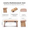 metaFox Meditation Bench | Foldable Bamboo Stool with Cushion and Carry Bag | for Your Mindfulness and Meditation Practice | Alternative to Meditation Cushion (Peach, Small) view 3