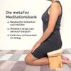 metaFox Meditation Bench | Foldable Bamboo Stool with Cushion and Carry Bag | for Your Mindfulness and Meditation Practice | Alternative to Meditation Cushion (Peach, Small) view 4