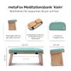 metaFox Meditation Bench | Foldable Bamboo Stool with Cushion and Carry Bag | for Your Mindfulness and Meditation Practice | Alternative to Meditation Cushion view 3