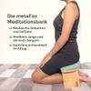 metaFox Meditation Bench | Foldable Bamboo Stool with Cushion and Carry Bag | for Your Mindfulness and Meditation Practice | Alternative to Meditation Cushion view 4