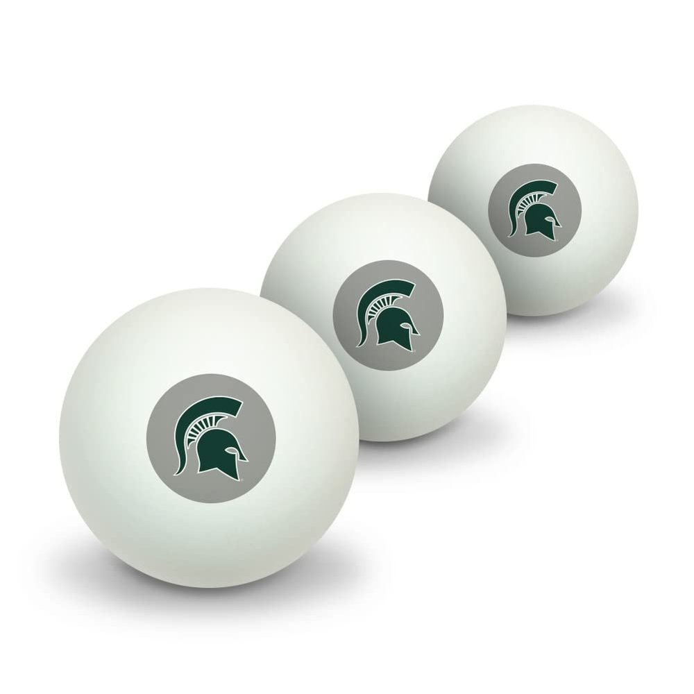 GRAPHICS & MORE Michigan State Spartan Logo Secondary Novelty Table Tennis Ping Pong Ball 3 Pack