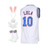 Men's Basketball Jersey Lola #10 Space Movie Jersey 90S Hip Hop Clothing Shirt for Party (#10 White, Medium) view 1