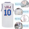 Men's Basketball Jersey Lola #10 Space Movie Jersey 90S Hip Hop Clothing Shirt for Party (#10 White, Medium) view 3
