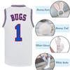 DORISUBE Men's Basketball Jersey Bugs #1 Space Movie Jersey 90S Hip Hop Clothing Shirt for Party (#1 White, Small) view 3