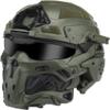 Multifunctional Airsoft Helmet, All-in-One Design Built-in Detachable Tactical Headset Anti-Fog Fan Shade Sliding Goggles,Paintball EquipmentAssault Helmet view 1