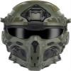 Multifunctional Airsoft Helmet, All-in-One Design Built-in Detachable Tactical Headset Anti-Fog Fan Shade Sliding Goggles,Paintball EquipmentAssault Helmet view 2
