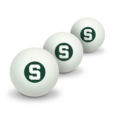 GRAPHICS & MORE Michigan State Block S Novelty Table Tennis Ping Pong Ball 3 Pack