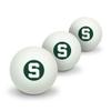 GRAPHICS & MORE Michigan State Block S Novelty Table Tennis Ping Pong Ball 3 Pack view 1