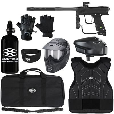 Action Village Dye Rize CZR Level 3 Protector Paintball Gun Package Kit (Large/X-Large, Black/Grey)