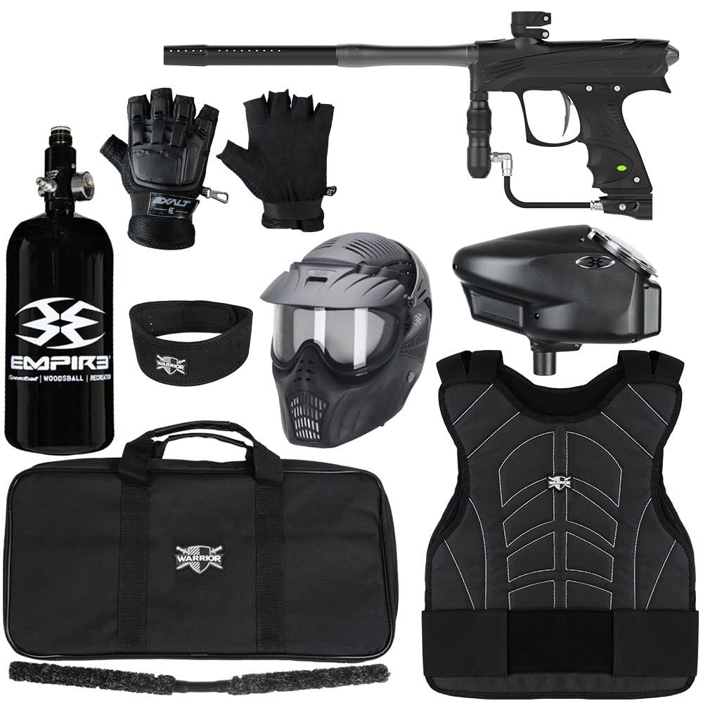 Action Village Dye Rize CZR Level 3 Protector Paintball Gun Package Kit (Large/X-Large, Black/Grey)