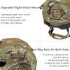 Multifunctional Airsoft Helmet, All-in-One Design Built-in Detachable Tactical Headset Anti-Fog Fan Shade Sliding Goggles,Paintball EquipmentAssault Helmet view 4