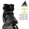 Rollerblade Macroblade 110 3WD Mens Adult Fitness Inline Skate, Black and Lime, Performance Inline Skates view 3