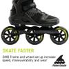 Rollerblade Macroblade 110 3WD Mens Adult Fitness Inline Skate, Black and Lime, Performance Inline Skates view 4