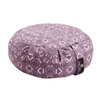 Hugger Mugger Zafu Meditation Cushion - Celestial Plum - Support in Cross-Legged Sitting, Buckwheat filled, Durable Fabric, Convenient Handle, Handmade in USA