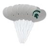 Michigan State Spartan Logo Secondary Heart Love Cupcake Picks Toppers Decoration Set of 6 view 1