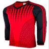 Boy's Goalkeeper Soccer Jersey, Padded Goalie Shirt with Sponge Protector Youth Sizes (Youth Small, Red/Black) view 1