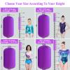 CZGBRO Air Roller Gymnastics Barrel, Air Mat Tumble Track Gymnastic Equipment Inflatable Tumbler Backbend Trainer with Electric Pump for Yoga Cheerleading Home & Water Use (Purple, 3.3ftx31.5inch) view 4