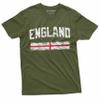 England Tee Shirt UK English Flag Banner Soccer Football Nationality Patriotic Tee (Medium Black) view 3