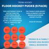TronX Plastic Floor Hockey Pucks for Indoor & Outdoor Hockey, Lightweight Plastic Pucks for Street Hockey, (Orange, Pack of 9) view 4