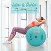CZGBRO Air Roller Gymnastics Barrel, Air Mat Tumble Track Gymnastic Equipment Inflatable Tumbler Backbend Trainer with Electric Pump for Yoga Cheerleading Home & Water Use(Green, 4ft*29.5inch) view 2