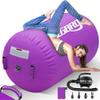 CZGBRO Air Roller Gymnastics Barrel, Air Mat Tumble Track Gymnastic Equipment Inflatable Tumbler Backbend Trainer with Electric Pump for Yoga Cheerleading Home & Water Use (Purple, 3.3ftx23.6inch) view 1