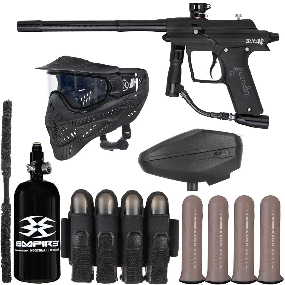 Action Village Azodin Blitz 4 Rivalry Paintball Gun Package Kit (Dust Black/Polished Black)