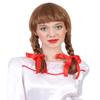 HPO Adult Brown Possessed Doll Braided Pigtail Wig with Bows, Synthetic Soft Fiber Hair, Perfect for your next Festival and Group Anime Party! (Brown 18") view 1