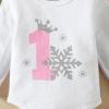 GRNSHTS Baby Girl Birthday Cake Smash Outfit Toddler My 1st Birthday Snowflake Romper+Tutu Skirt+Headband+Leg Warmers Clothes Set (Snowflake Pink, 9-12M) view 4