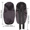 Greatremy Kids Black Satin Bonnet for Girls - Double Layer Long Silky Sleep Satin Cap with Elastic Edge for Curly, Long Hair Sleeping, Fitness, Yoga view 2
