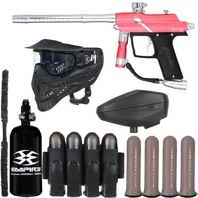 Action Village Azodin Blitz 4 Rivalry Paintball Gun Package Kit (Dust Pink/Polished Silver)