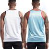 AIMPACT Men Athletic Workout Tank Tops Mesh Quick Dry Fitness Running Gym Muscle Sleeveless Shirts WhiteBlue S view 4