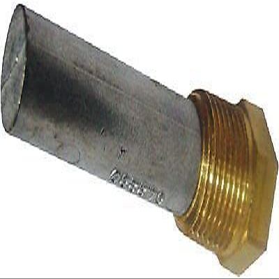 US Marine Products LLC TEC-E4 Pencil ZINC W/Brass Cap 3-3/8 x 3/4 Dia Zinc 3/4 Inch NPT Threaded Head