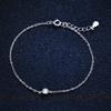 StarGems 0.1ct Moissanite 925 Silver Platinum Plated Adjustable Bracelet B4721 view 2