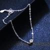 StarGems 0.1ct Moissanite 925 Silver Platinum Plated Adjustable Bracelet B4721 view 3