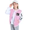 NICNZQI Kids Varsity Jacket Girls Baseball Jacket Boys Bomber Outwear with Pocket Coat view 1